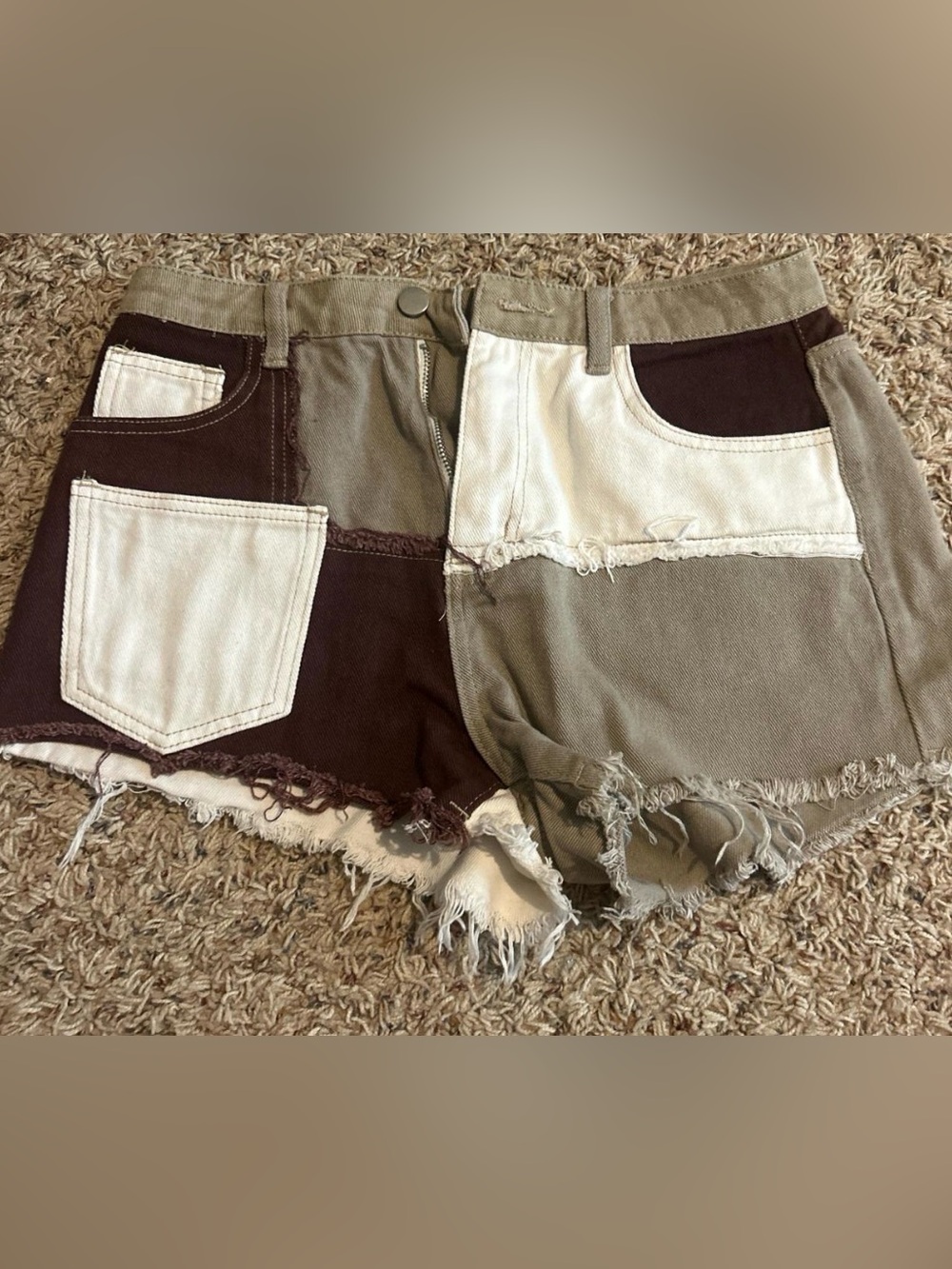 SHEIN Patchwork Multicolor Women's Shorts